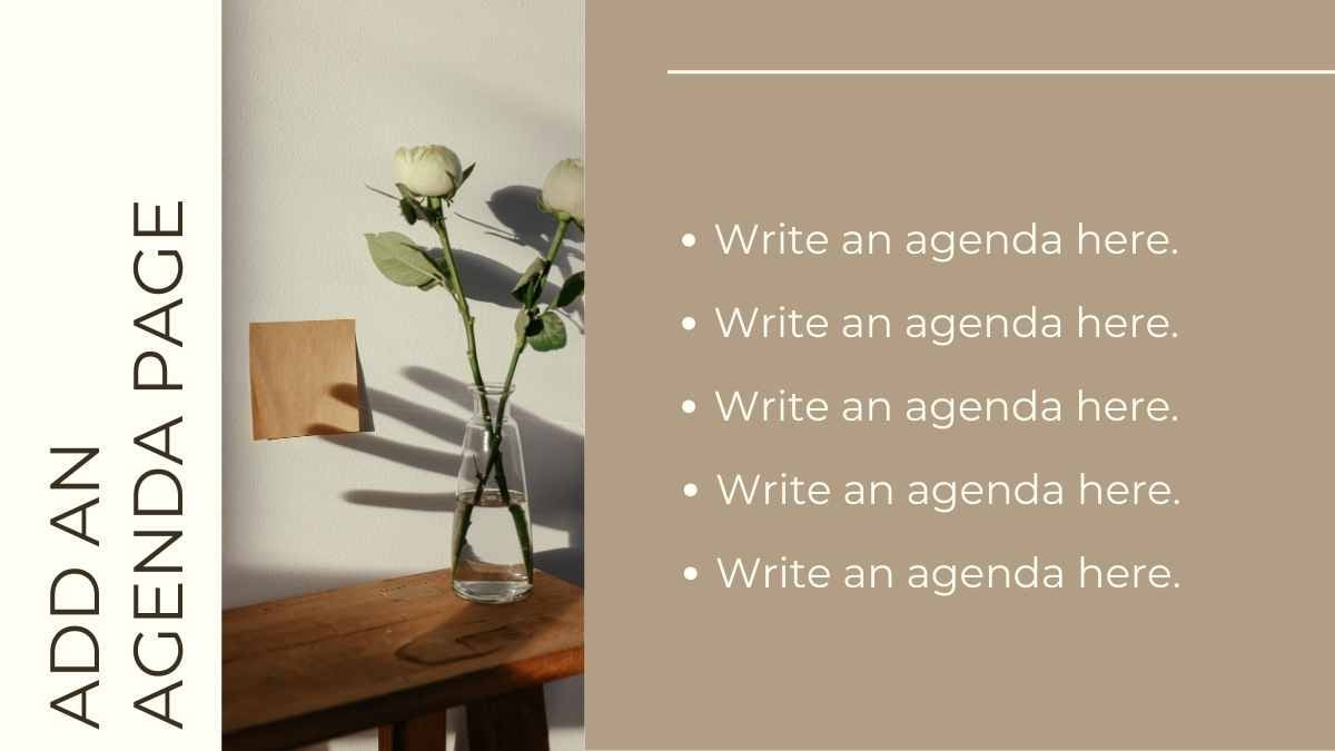 Beige Minimalistic Floral Pretty Portfolio Slides - slide 2