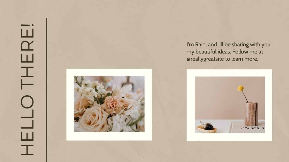 Beige Minimalistic Floral Pretty Portfolio Slides - slide 4