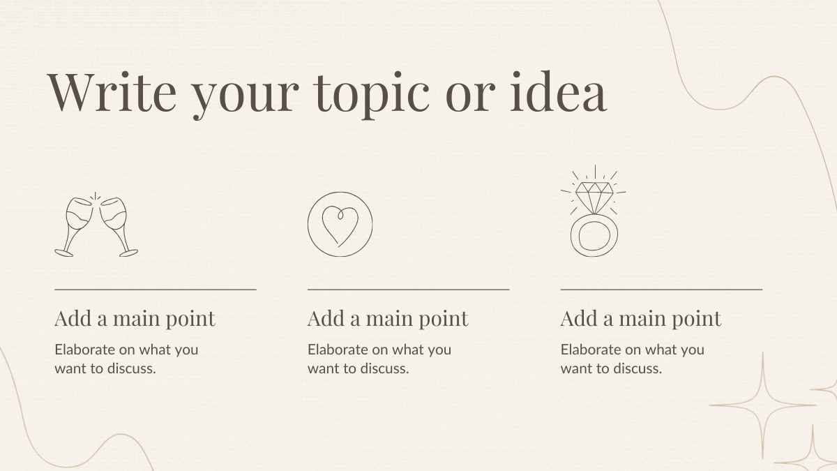 Slides de Casamento Elegantes com Flores Boho em Bege e Marrom - deslizar 3