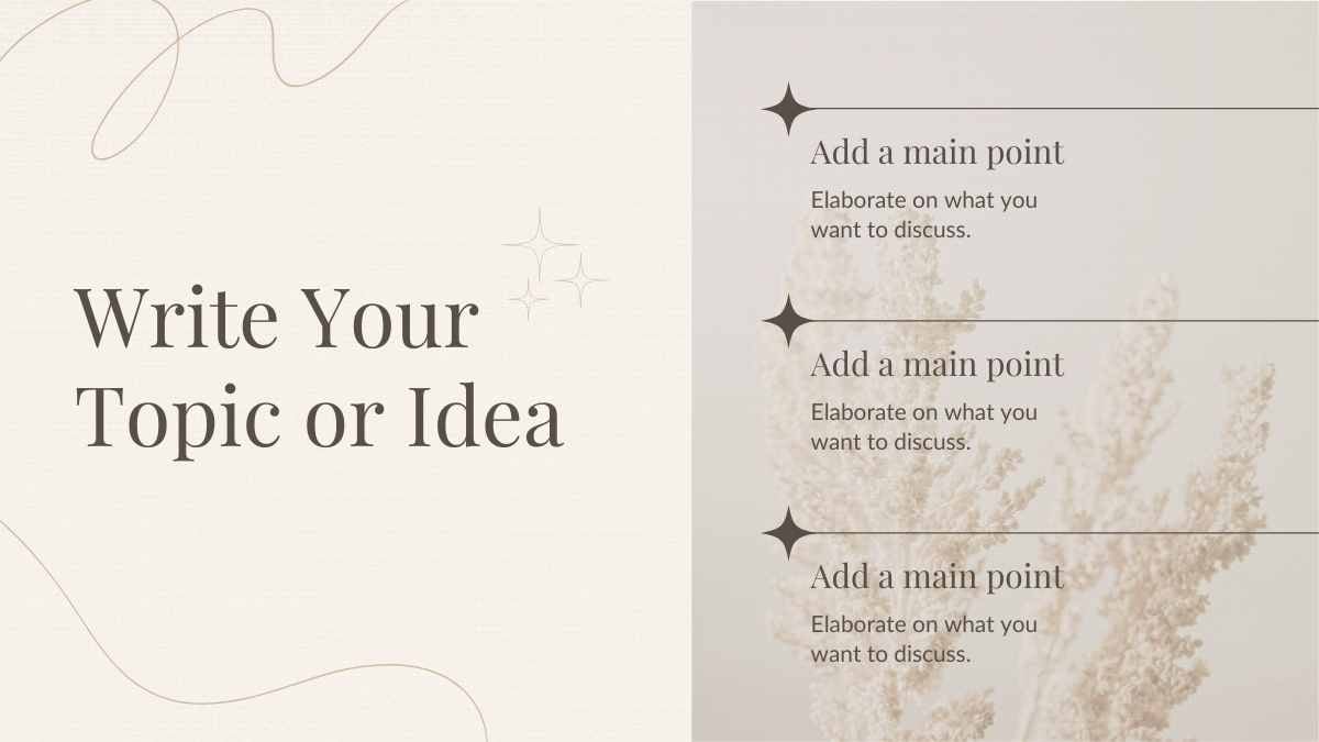 Slides de Casamento Elegantes com Flores Boho em Bege e Marrom - deslizar 6