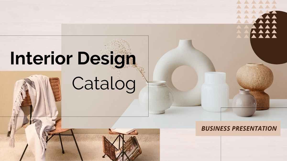 Apresentação do catálogo de design de interiores maximalista - slide 0