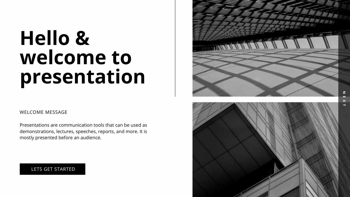 블랙 미니멀 아키텍처 포트폴리오 - 슬라이드 2