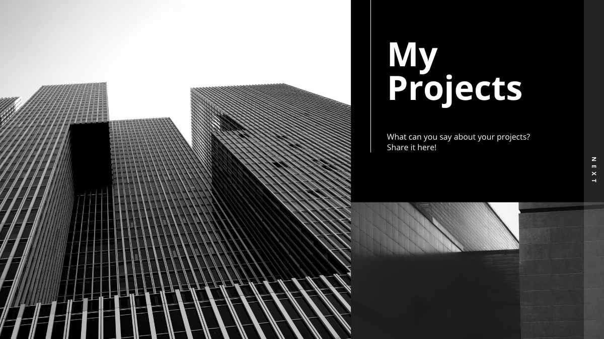 블랙 미니멀 아키텍처 포트폴리오 - 슬라이드 8