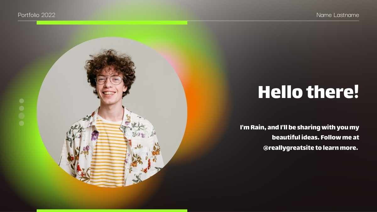 블랙 앤 그린 모던 웹 디자이너 포트폴리오 - 슬라이드 3