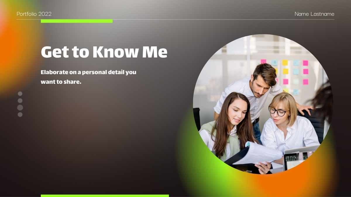 블랙 앤 그린 모던 웹 디자이너 포트폴리오 - 슬라이드 4