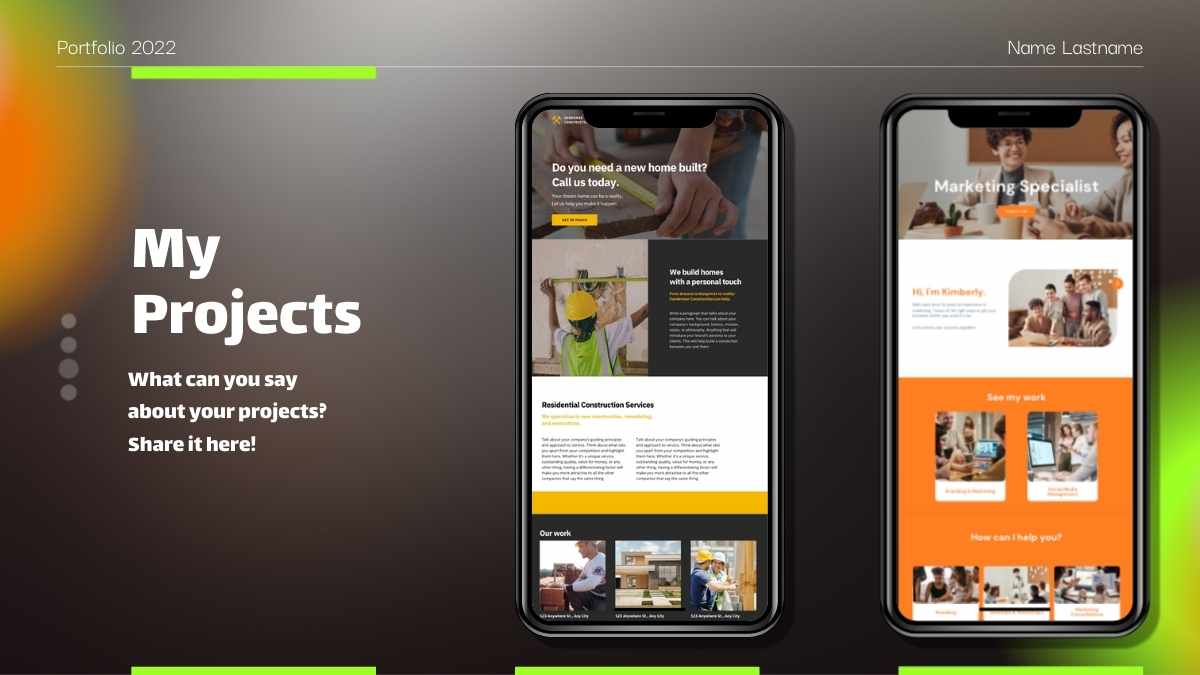 블랙 앤 그린 모던 웹 디자이너 포트폴리오 - 슬라이드 9