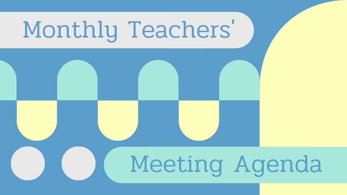 Agenda minimalista para reunião de professores - slide 0