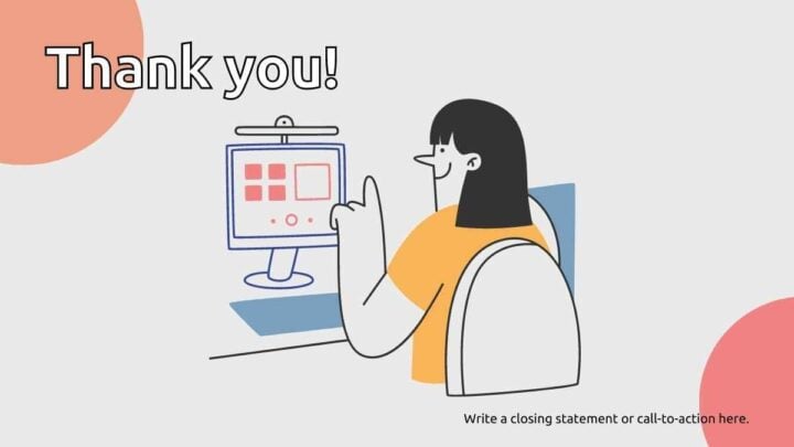 Grey Cute Illustrative E-Learning. Free PPT & Google Slides Template ...