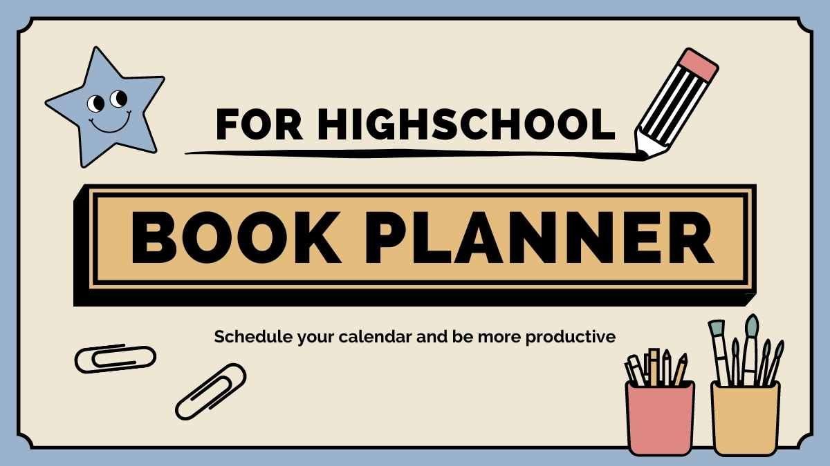 “Retro High School Book Planner”는 “레트로 고등학교 교과서 플래너”입니다. - slide 0