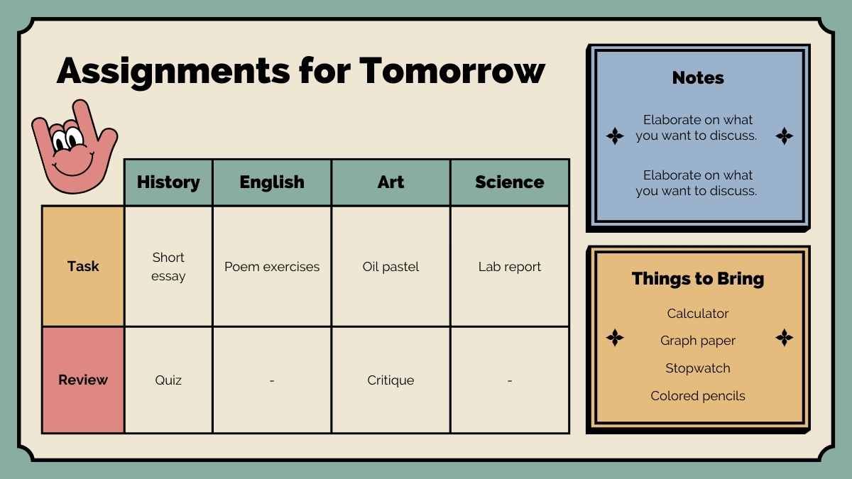 Retro High School Book Planner - slide 9