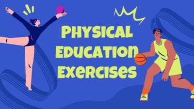 Ejercicios ilustrados de educación física.