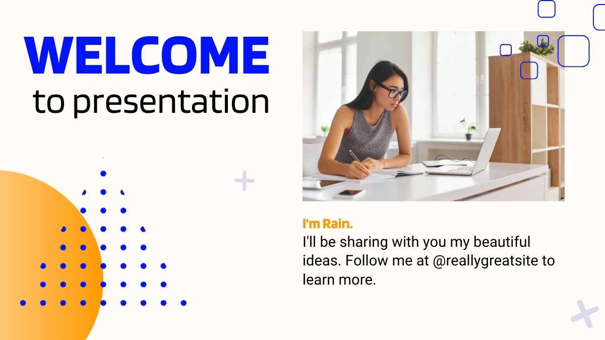 생생한 파란색과 주황색의 그림으로 이루어진 E-러닝 프레젠테이션 - 슬라이드 4