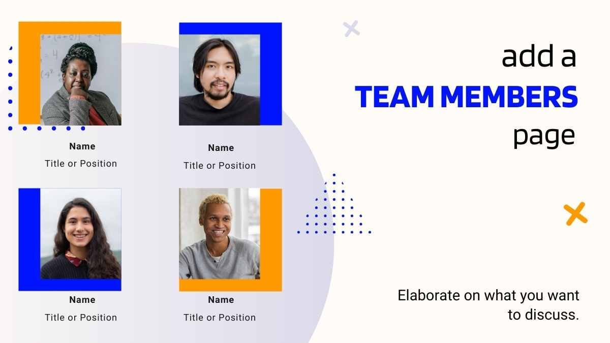 생생한 파란색과 주황색의 그림으로 이루어진 E-러닝 프레젠테이션 - 슬라이드 9