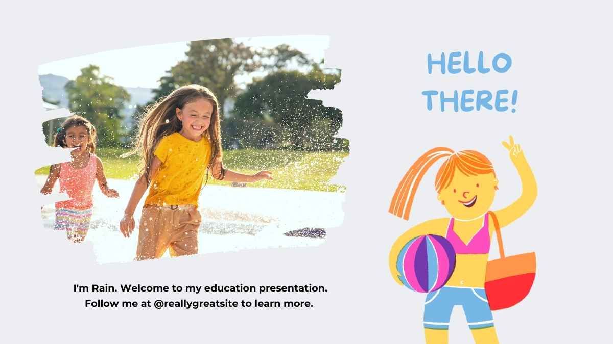 Actividades ilustrativas de verano para presentación de preescolar - diapositiva 5