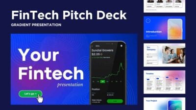 Blue Minimal Cool Gradient FinTech Pitch Deck