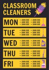 Bold Classroom Cleaners Poster Slides
