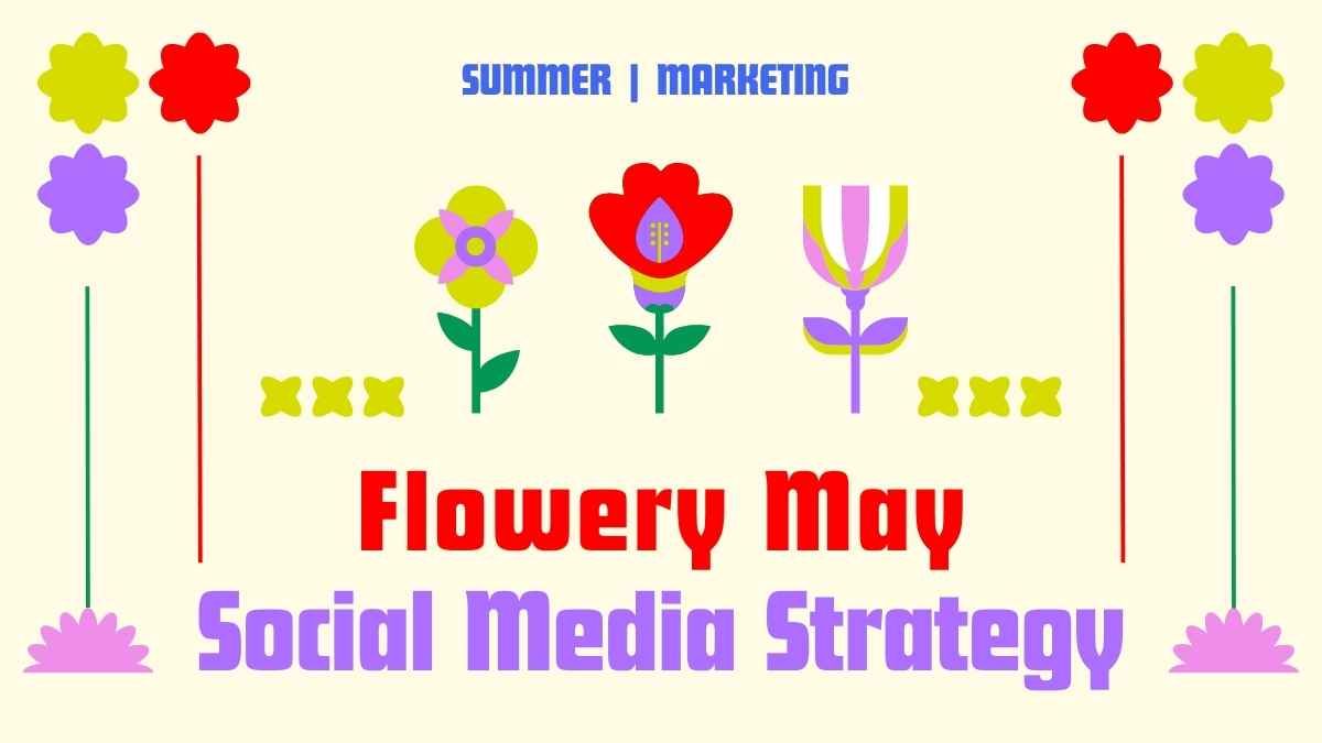 Presentación de marketing para redes sociales estilo florido - diapositiva 0