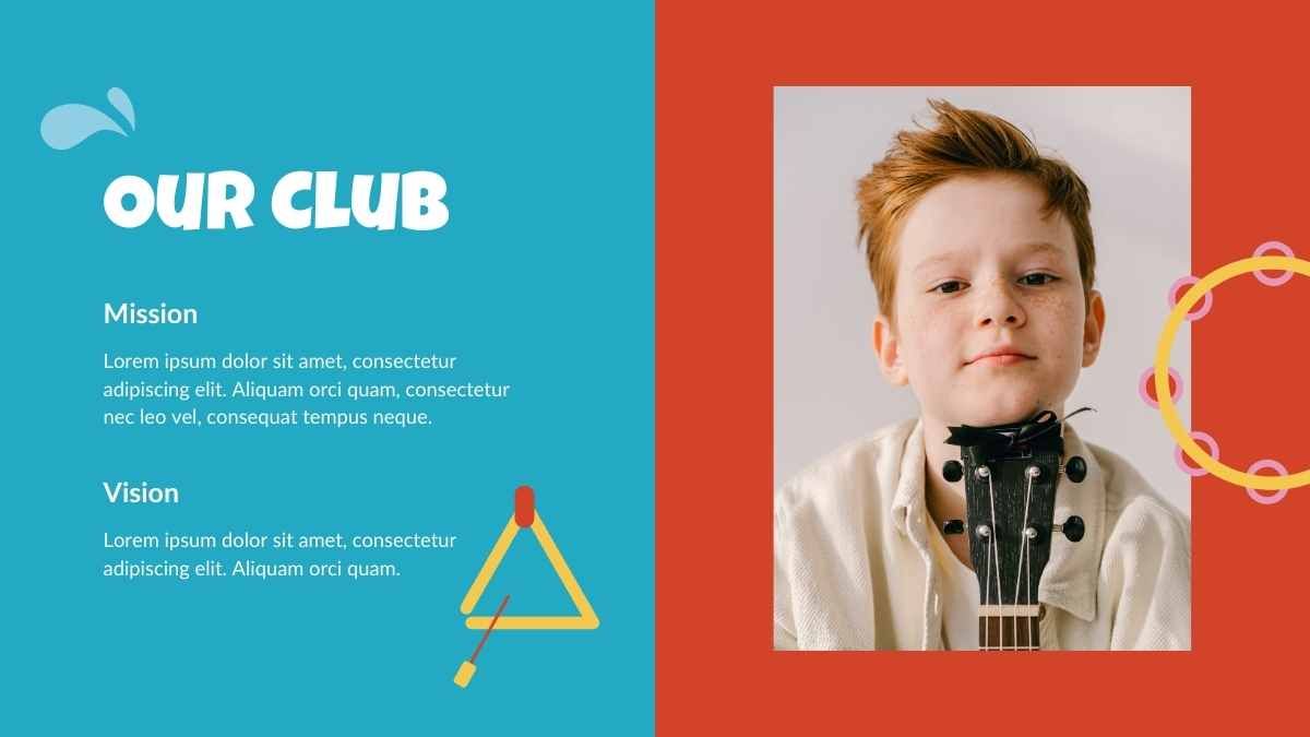 Clube de música escolar ilustrado - slide 7