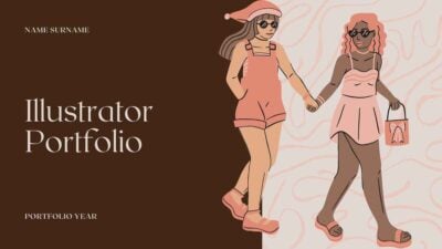 브라운과 누드 심플하고 우아한 일러스트레이터 포트폴리오