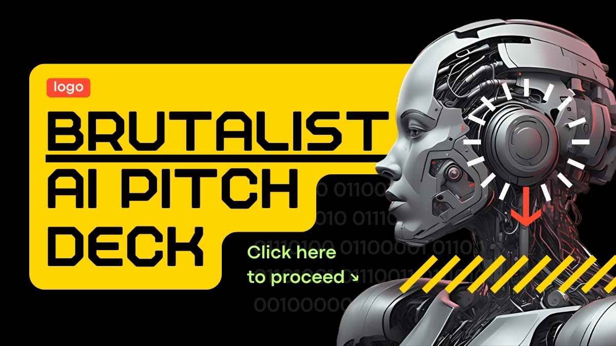 Brutalist Style AI Pitch Deck - slide 0