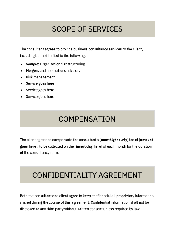 Business Consulting Contract Agreement - slide 2
