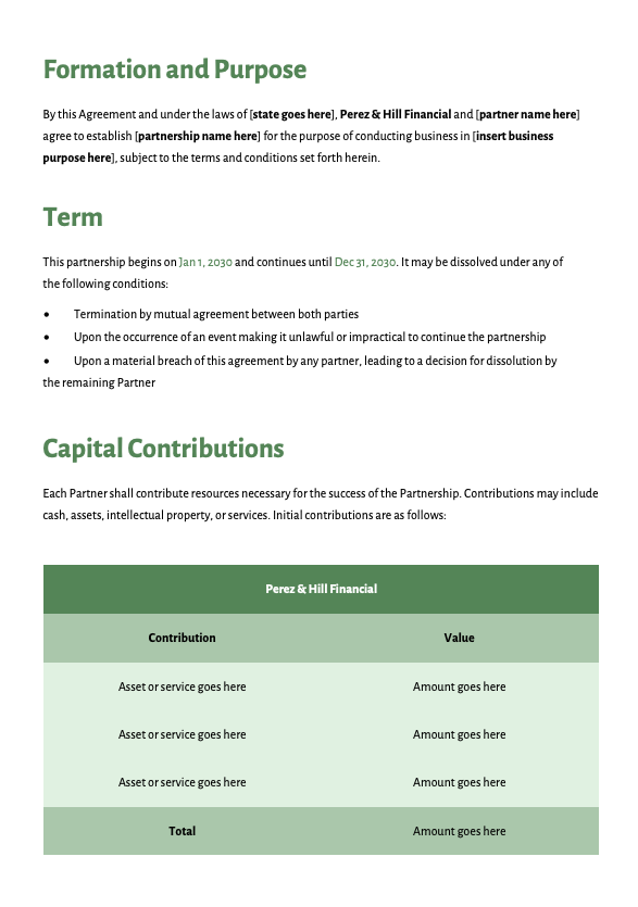 Business Partnership Contract Agreement - slide 2