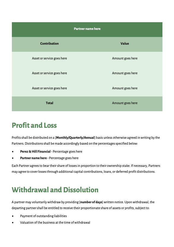 Business Partnership Contract Agreement - slide 3
