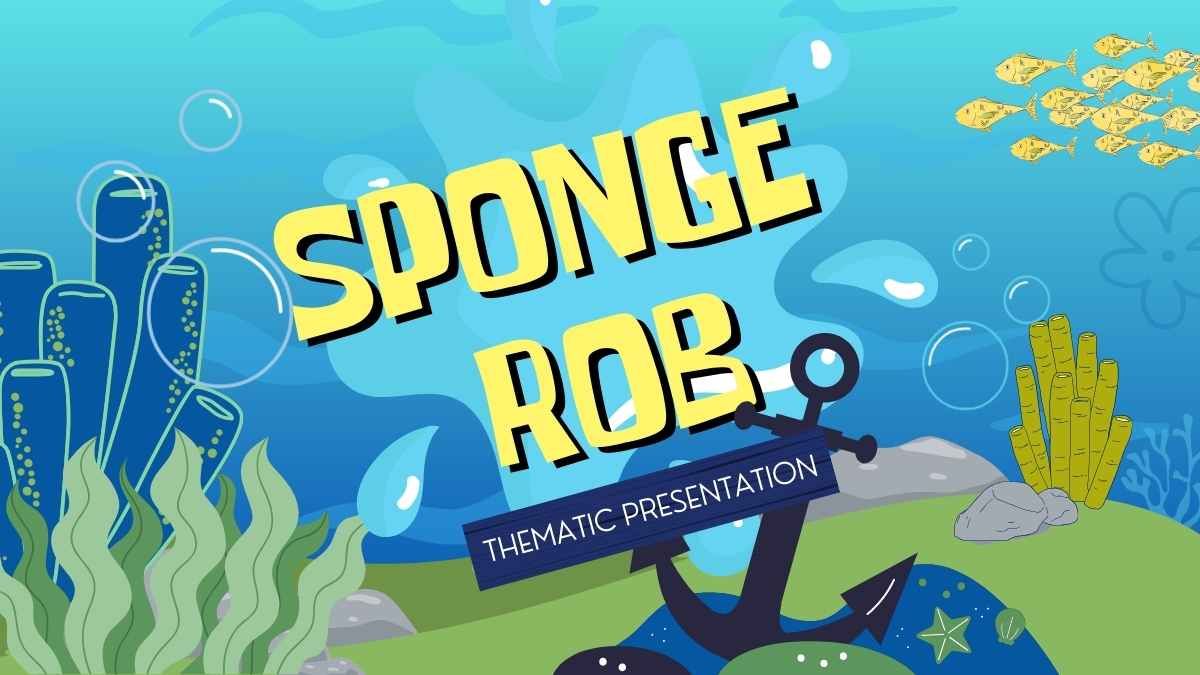 Cartoon Underwater Sponge Minitheme - slide 0