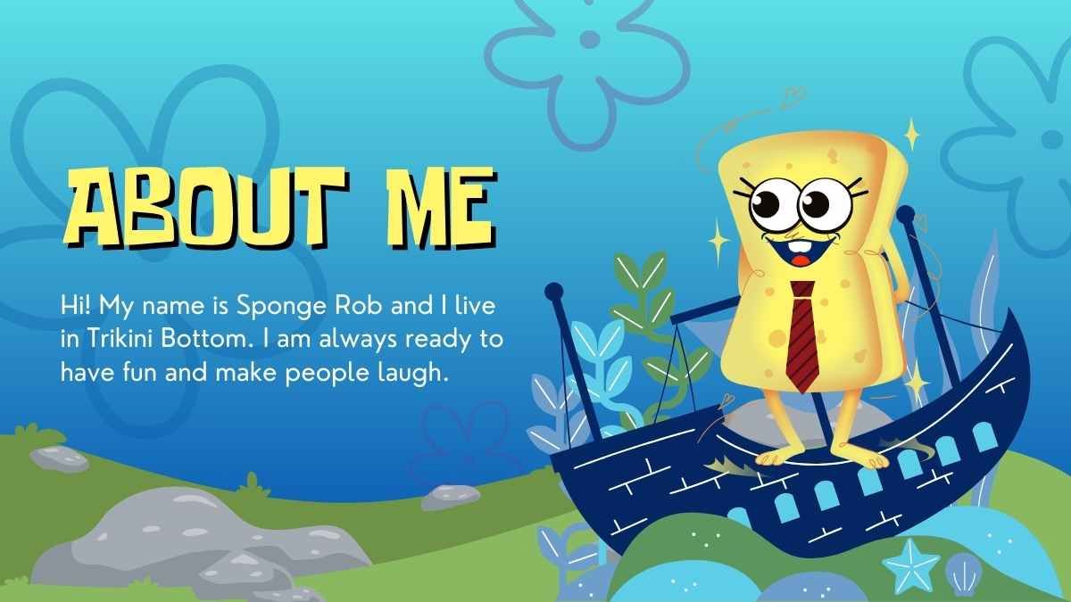 Cartoon Underwater Sponge Minitheme - slide 5