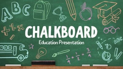 Slide Background Papan Tulis Hijau Klasik