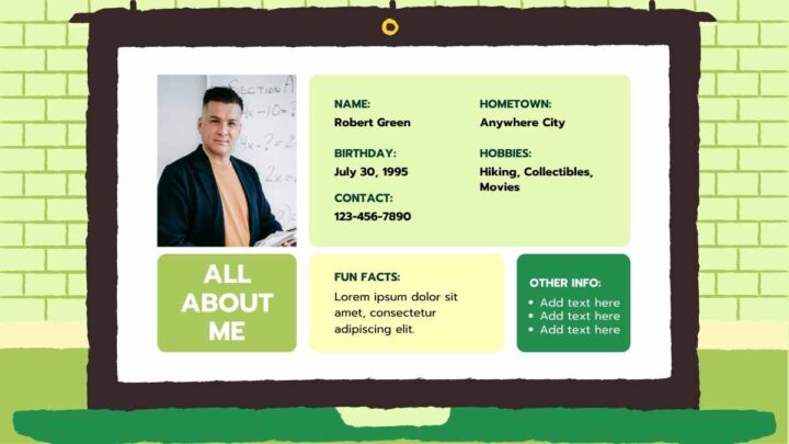 Teacher Self Introduction All About Me Teacher. Free PPT & Google ...
