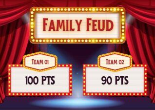 Slides Carnival Google Slides and PowerPoint Template Classic Family Feud Scoreboard Background 1