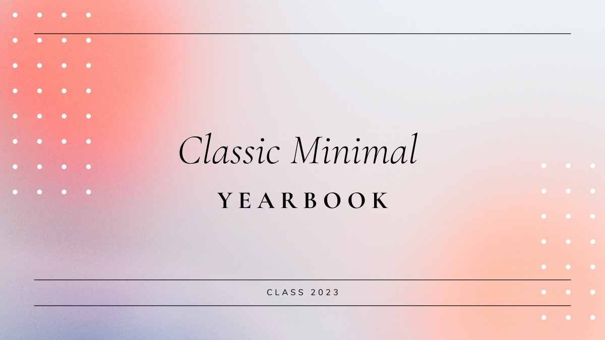 Classic Minimal Yearbook - slide 0