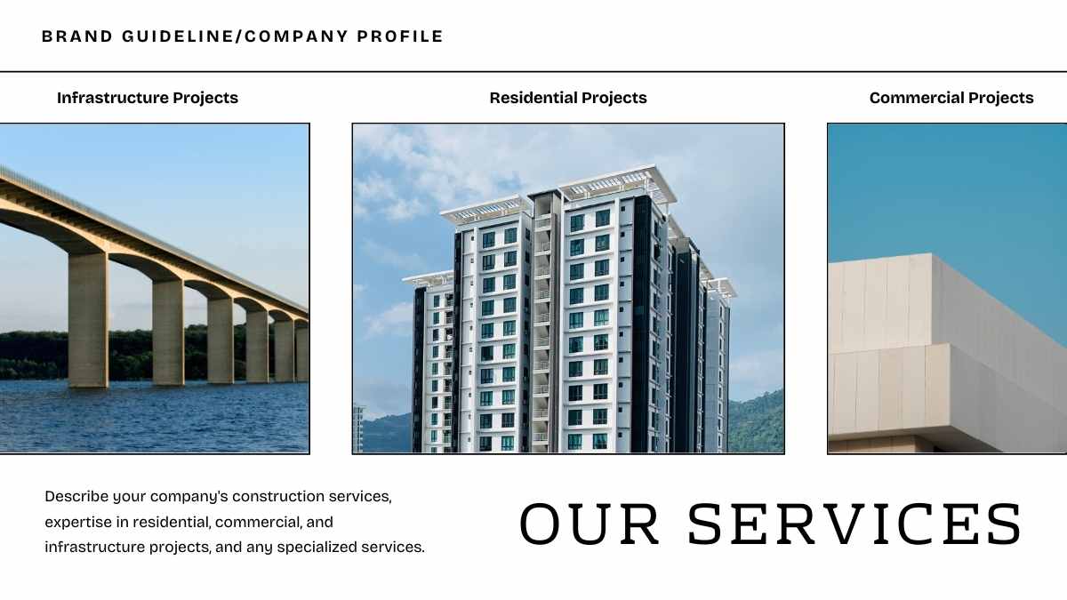 クリーンでミニマルな都市建設会社のスライド✨ - slide 5