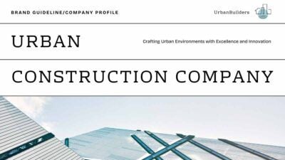 Clean Minimal Urban Construction Company Slides