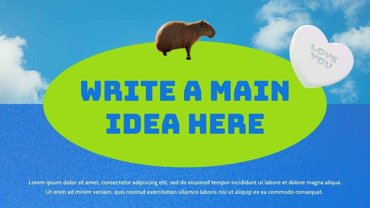Collage Cute Capybara Background Slides - slide 9