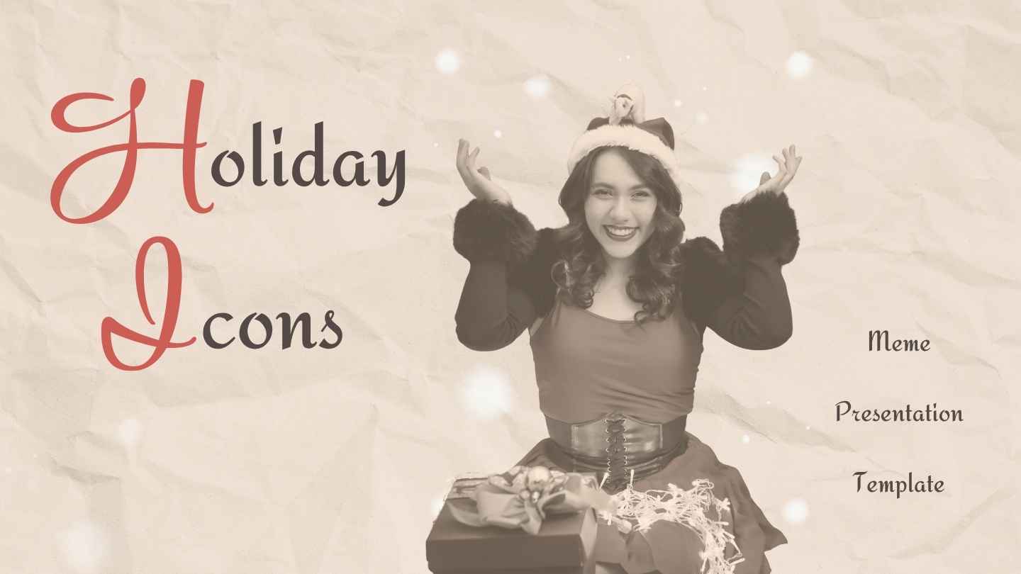 Collage Holiday Icons Meme Presentation - slide 1