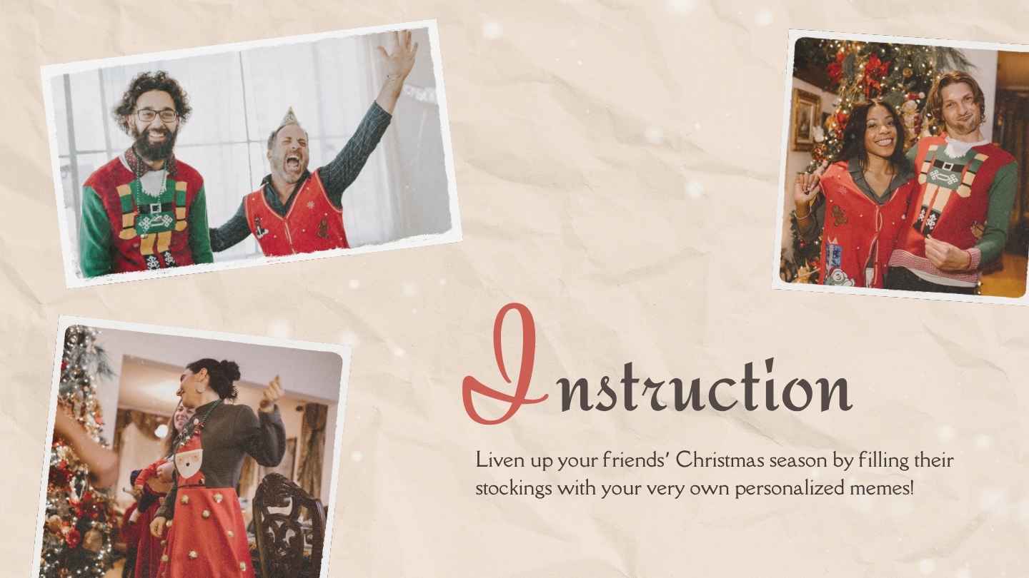 Collage Holiday Icons Meme Presentation - slide 2