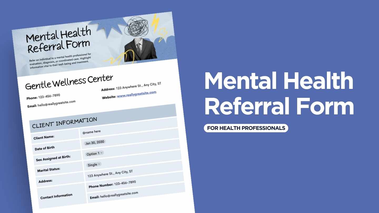 Collage Mental Health Referral Form - slide 1