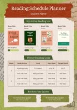 Collage Reading Schedule Planner 1