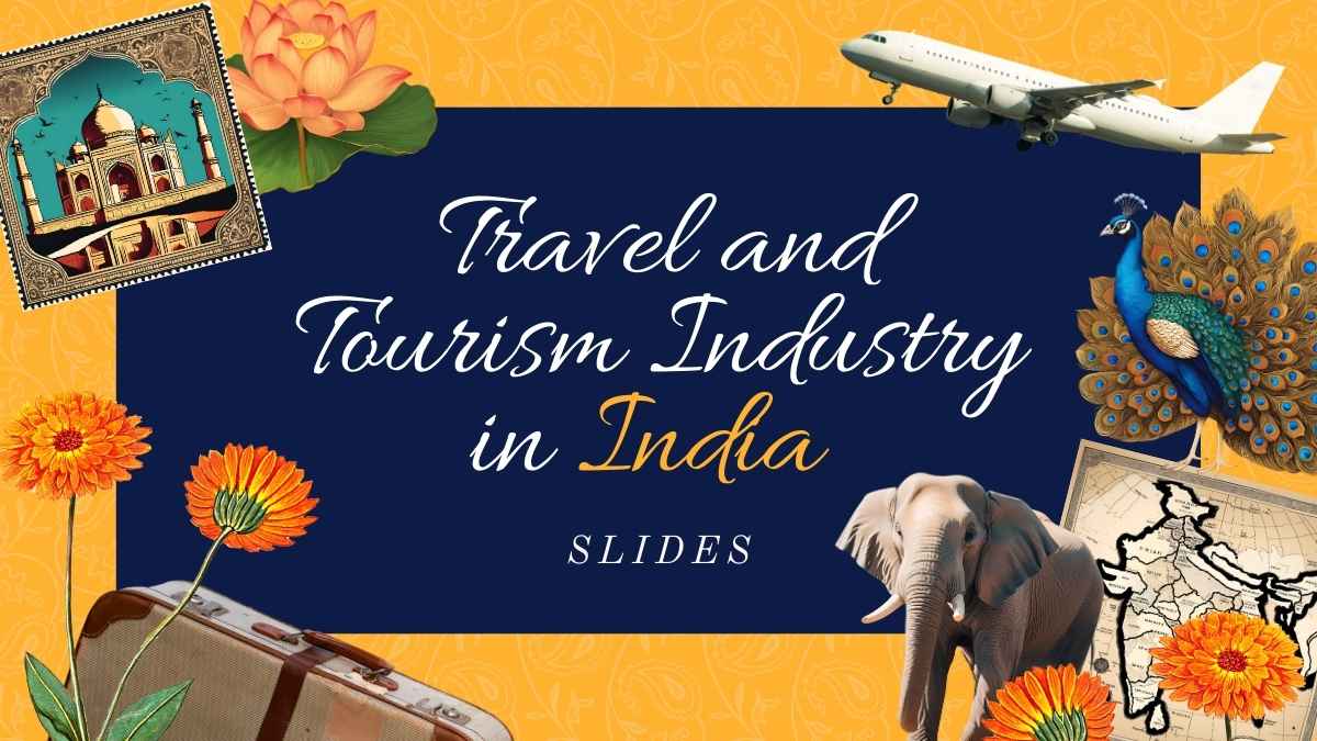 インドの旅行と観光業界のコラージュスライド - slide 1