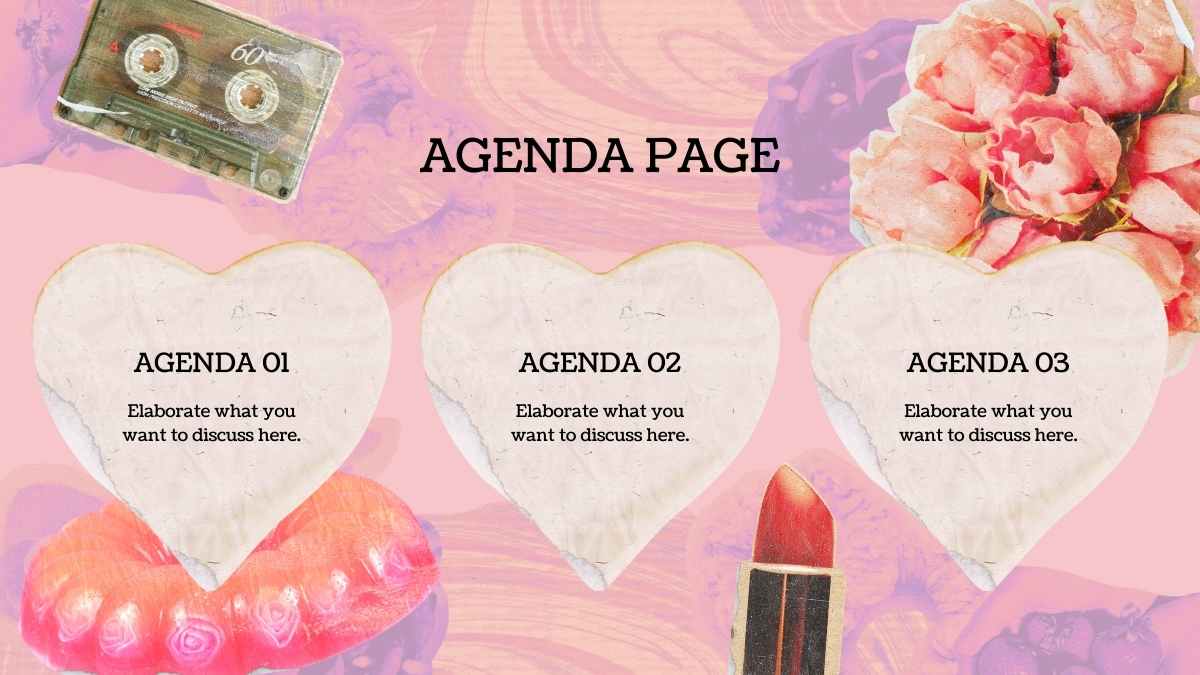 Slides de Minitema de Dia dos Namorados em Colagem - deslizar 5