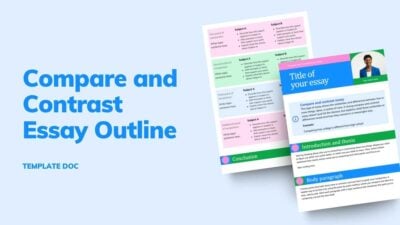 Colorful Compare and Contrast Essay Outline Doc