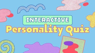 Questionário interativo de personalidade em estilo abstrato