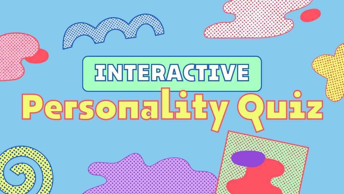 Questionário interativo de personalidade em estilo abstrato - slide 0