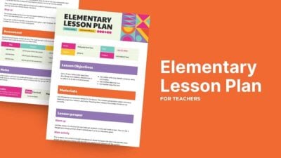 Colorful Elementary Lesson Plan 1