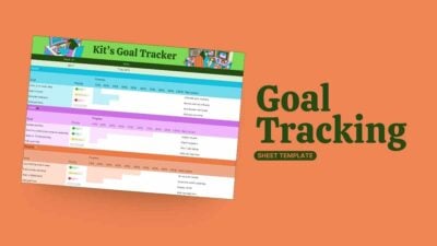 Colorful Goal Tracking Sheet