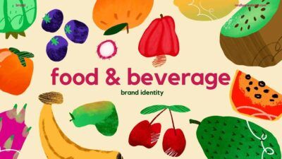 Colorful Illustrated Food and Beverage Brand Slides