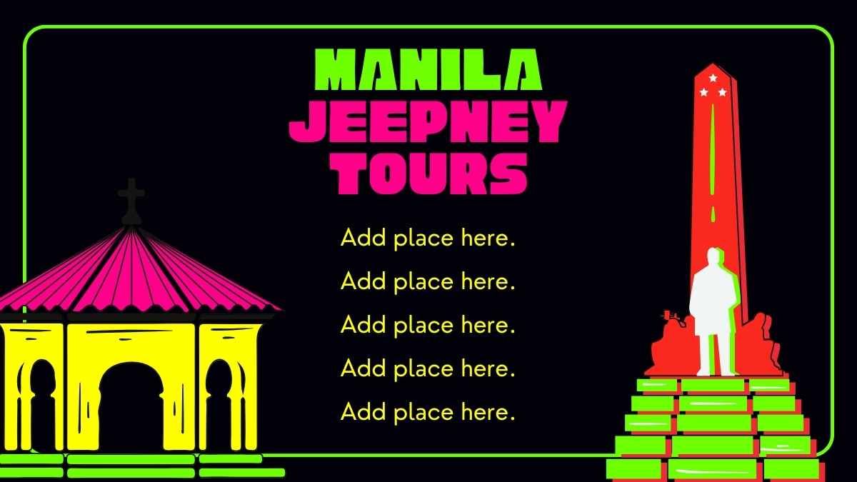 Carteles de neón de colores para jeepney - diapositiva 9