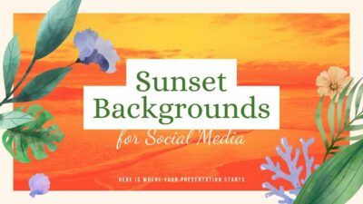 Colorful Sunset Backgrounds for Social Media Slides